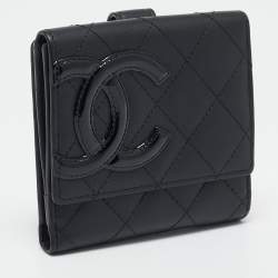 Chanel Black Quilted Leather Cambon Flap Wallet