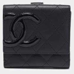 Chanel Black Quilted Leather Cambon Flap Wallet