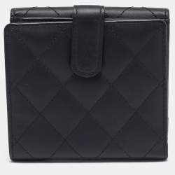 Chanel Black Quilted Leather Cambon Flap Wallet