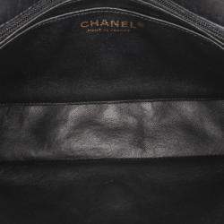 Chanel Black Medium Classic Lambskin Valentines Heart Charms Single Flap Bag