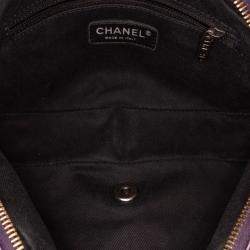 Pre Owned Chanel Plum Jumbo Quilted Caviar Easy Flap Bag