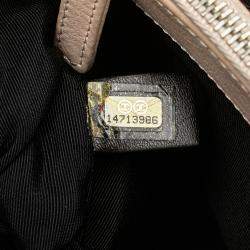 Pre Owned Chanel Light Beige Mini Quilted Lambskin Chain Me Tote Bag