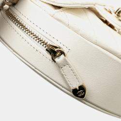 Chanel White Mini Lambskin CC in Love Heart Crossbody Bag