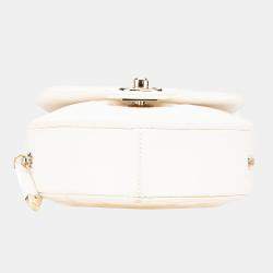 Chanel White Mini Lambskin CC in Love Heart Crossbody Bag