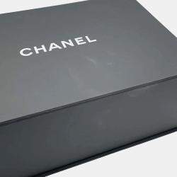 Chanel Black Caviar Leather  Matelasse W Flap Chain Shoulder Bag 