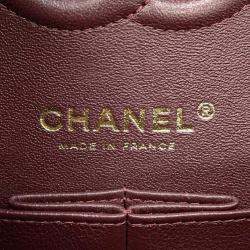 Chanel Black Caviar Leather  Matelasse W Flap Chain Shoulder Bag 