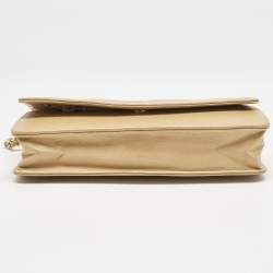 Chanel Beige Caviar Leather CC Timeless Wallet On Chain