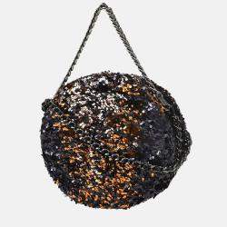 Chanel Lambskin Sequins CC Round Shoulder Bag 