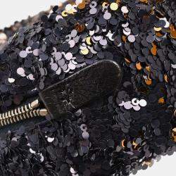 Chanel Lambskin Sequins CC Round Shoulder Bag 