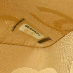 Pre Owned Chanel Beige Calfskin Wild Stitch Straight Flap Shoulder Bag