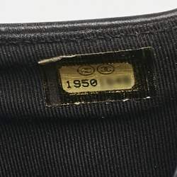 Chanel Black Quilted Patent Leather CC Flap Continental Wallet