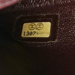 Pre Owned حقيبة شانيل قلاب كلاسيك جامبو جلد لامع مبطنة ذهبية