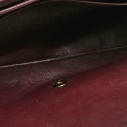 Pre Owned حقيبة شانيل قلاب كلاسيك جامبو جلد لامع مبطنة ذهبية