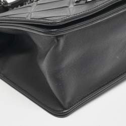 Pre Owned Chanel Black Leather Mini Propeller Flap Bag
