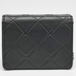 Pre Owned Chanel Black Leather Mini Propeller Flap Bag