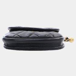 Chanel Black Quilted Lambskin Pearl Crush Waist Bag
