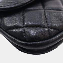 Chanel Black Quilted Lambskin Pearl Crush Waist Bag