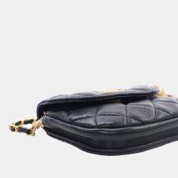 Chanel Black Quilted Lambskin Pearl Crush Waist Bag
