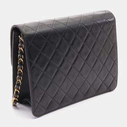 Chanel Black Quilted Leather Classic Shoulder Flap Bag