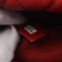 Chanel Red Lambskin Quilted Perfect Meeting Hobo Bag