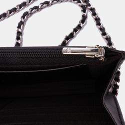 Chanel Red CC Bicolor Quilted Patent Wallet on Chain Bag