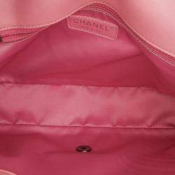Pre Owned Chanel Pink Medium Lambskin CC Crossing Flap Bag