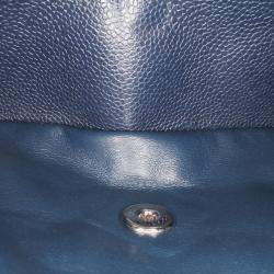 Chanel Blue Jumbo Classic Caviar Double Flap Bag