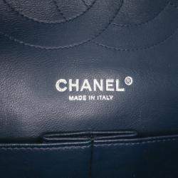 Chanel Blue Jumbo Classic Caviar Double Flap Bag