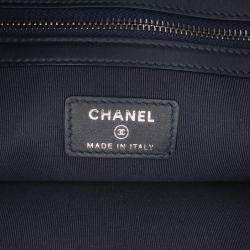 Chanel Blue Large Denim Gabrielle O Case Clutch Bag