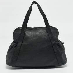 Chanel Black 31 Rue Cambon Embossed Leather Large Satchel