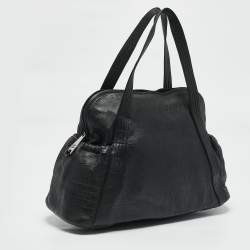 Chanel Black 31 Rue Cambon Embossed Leather Large Satchel