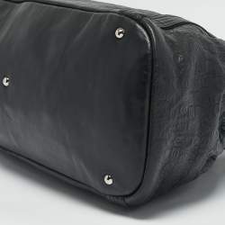 Chanel Black 31 Rue Cambon Embossed Leather Large Satchel