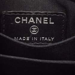 Pre Owned Chanel Black Quilted Leather CC Phone Holder Crossbody Bag