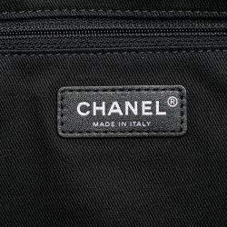 Chanel Black Canvas Deauville Medium CC Double Face Tote Bag