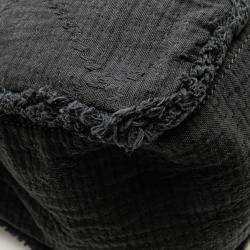 Chanel Black Canvas Deauville Medium CC Double Face Tote Bag