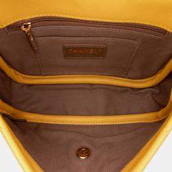 Chanel Yellow Quilted Goatskin Casual Trip Flap Bag