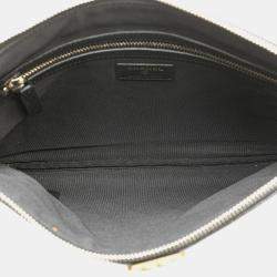 Chanel Black Caviar Quilted Boy O Case Medium Clutch Bag