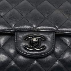 Chanel Black Quilted Leather Small Classic Double Flap Bag