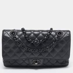 Chanel Black Quilted Leather Small Classic Double Flap Bag