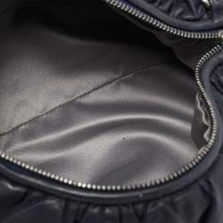 Pre Owned Chanel Black Leather Midnight Stones Clutch