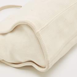 Chanel Light Beige Canvas and Leather Small Deauville Shopper Tote