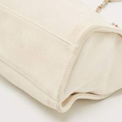 Chanel Light Beige Canvas and Leather Small Deauville Shopper Tote