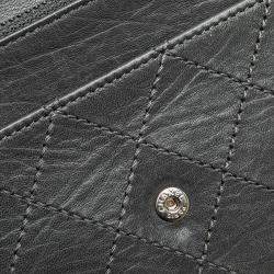 Chanel Charcoal Calfskin Reissue 2.55 Stitched Wallet on Chain