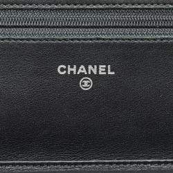 Chanel Charcoal Calfskin Reissue 2.55 Stitched Wallet on Chain