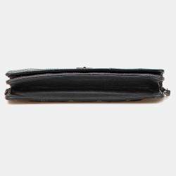 Chanel Charcoal Calfskin Reissue 2.55 Stitched Wallet on Chain