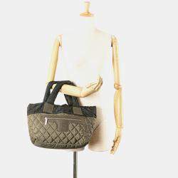 Chanel Olive Green Nylon Small Coco Cocoon Tote Bag
