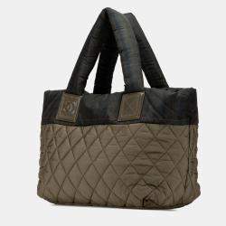 Chanel Olive Green Nylon Small Coco Cocoon Tote Bag