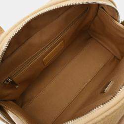 Chanel Beige, Pink Canvas & Leather Deauville Chain Shoulder Bag