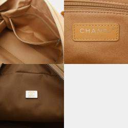 Chanel Beige, Pink Canvas & Leather Deauville Chain Shoulder Bag