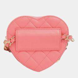 Chanel Pink Leather In My Heart CC Shoulder Bag